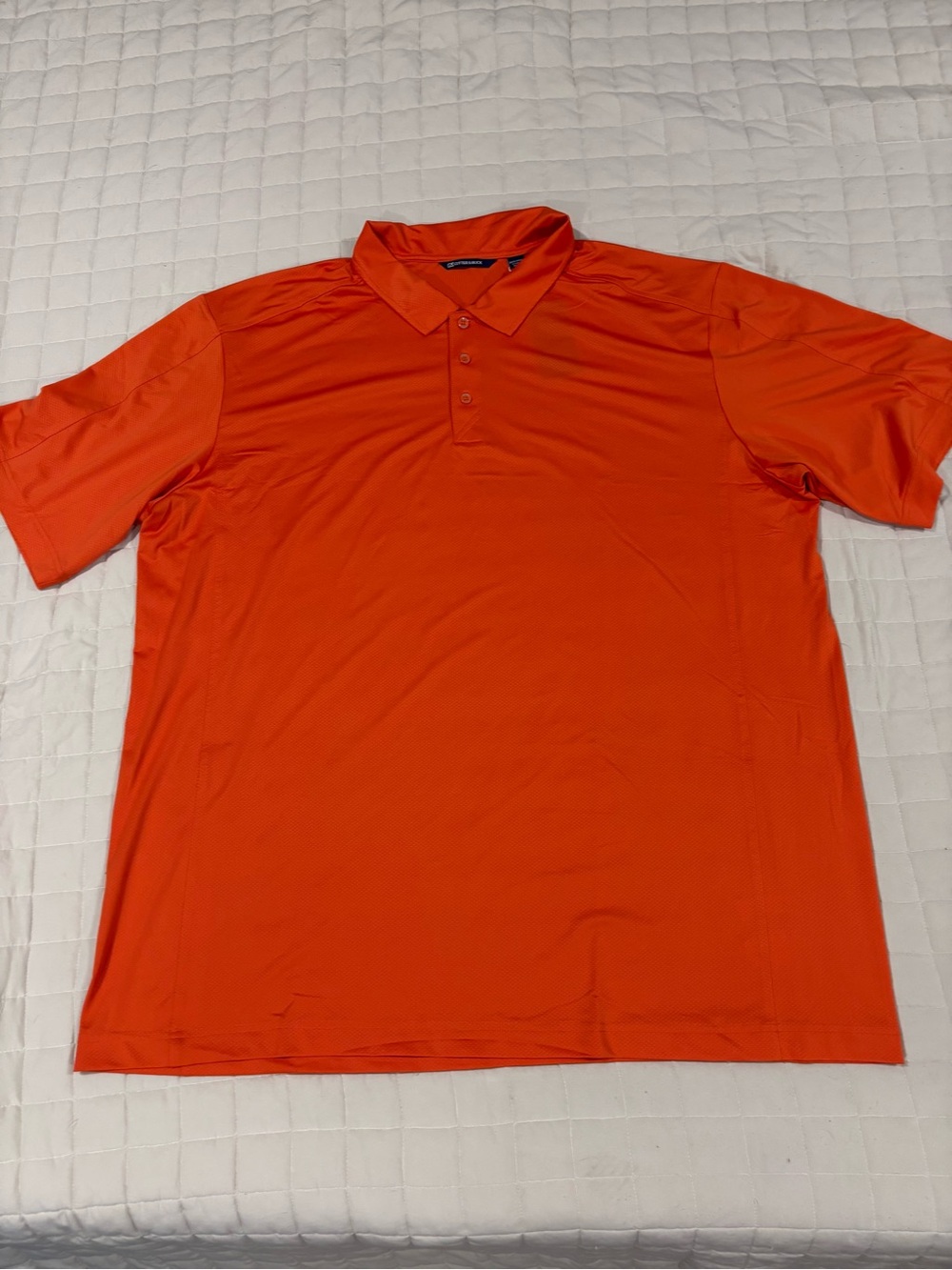NWT Cutter & Buck 3XT Tall Orange Golf Polo CB DryTec Performance Shirt Mens